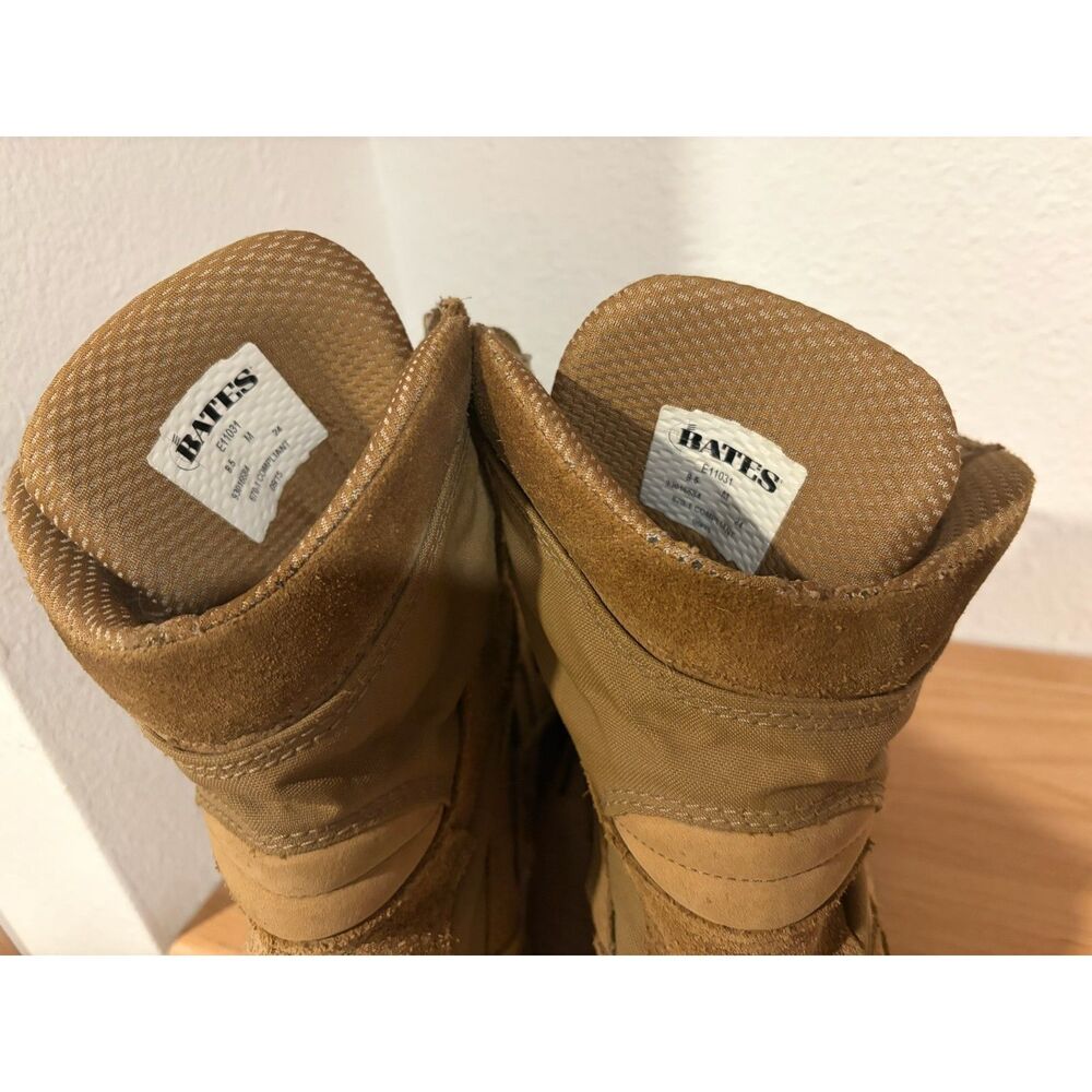 Bates Mens E11031 M-8 8" Tactical Boots Coyote Brown Leather Size 8.5M EUC - Picture 5 of 7
